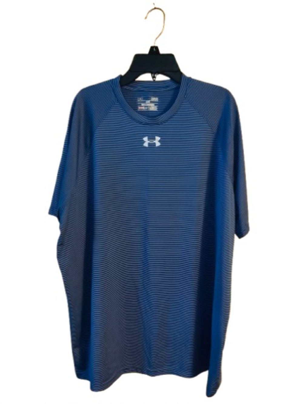 Under Armour Navy Blue Striped Performance Tee
